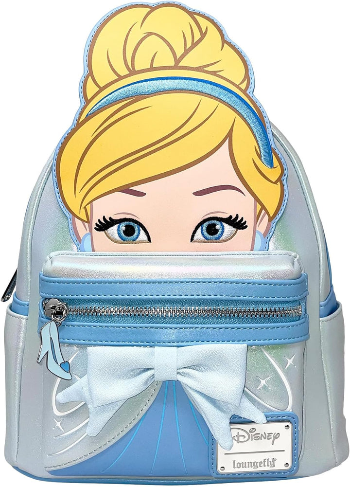 Loungefly Disney Cinderella Cosplay Damen Schultertasche mit doppeltem Riemen, Blau, Medium