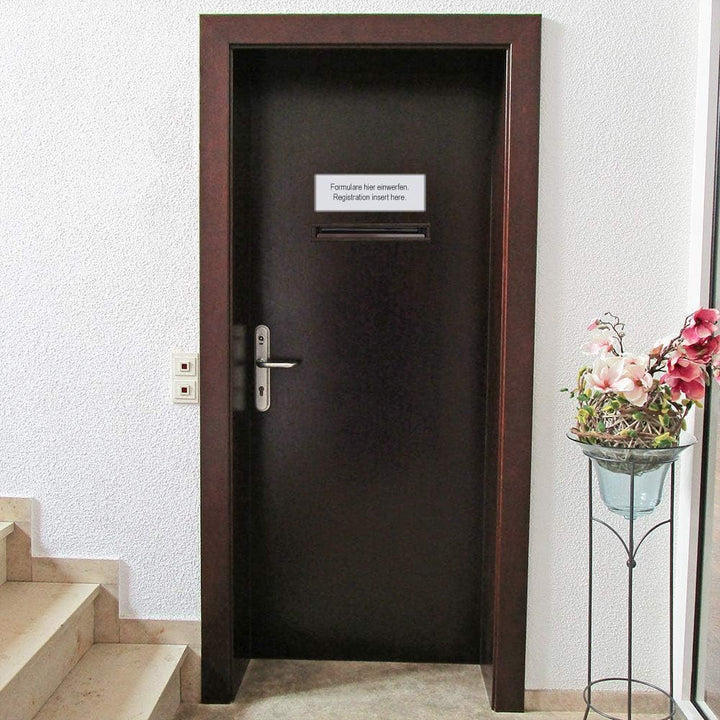 Rottner 4771 Briefkasten Teramo-braun-Zylinderschloss-Namensschild-beidseitiger Einwurf-Befestigungs