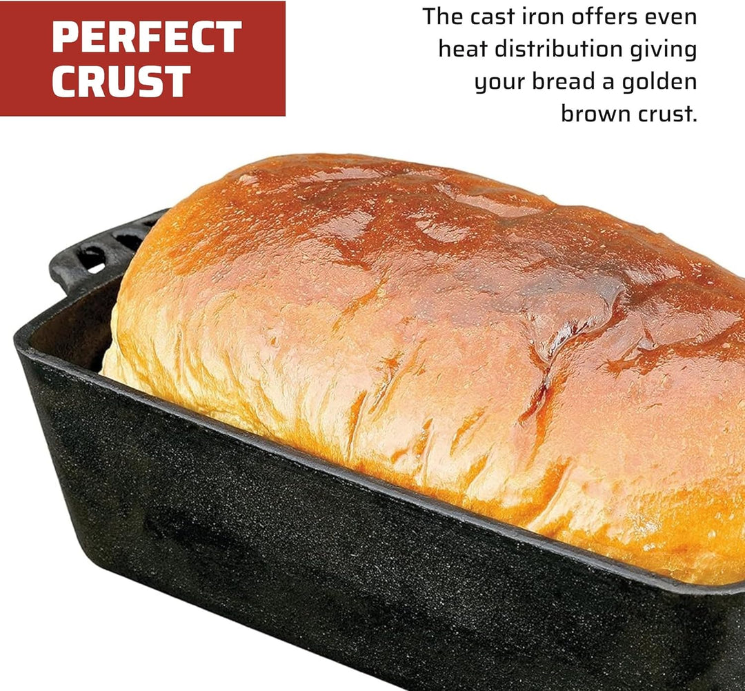 Camp Chef Home Seasoned Brotform aus Gusseisen 1 Schwarz, 1 Schwarz