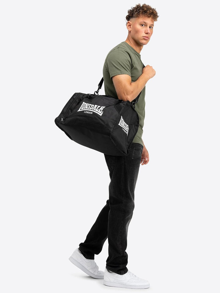 Lonsdale Sporttasche Syston Black/White 30 L, Black/White 30 L