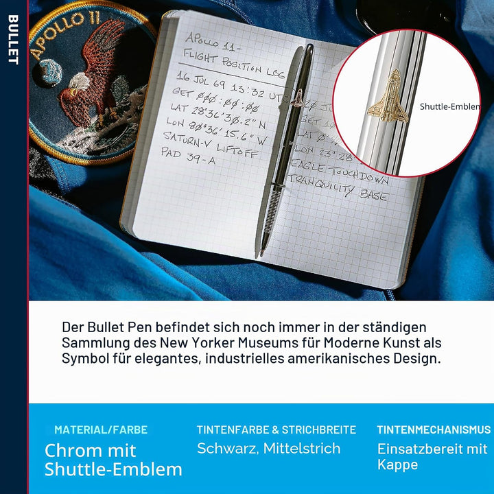 Fisher Space Pen Chrome Bullet Space Pen, 1 Stück (1er Pack)