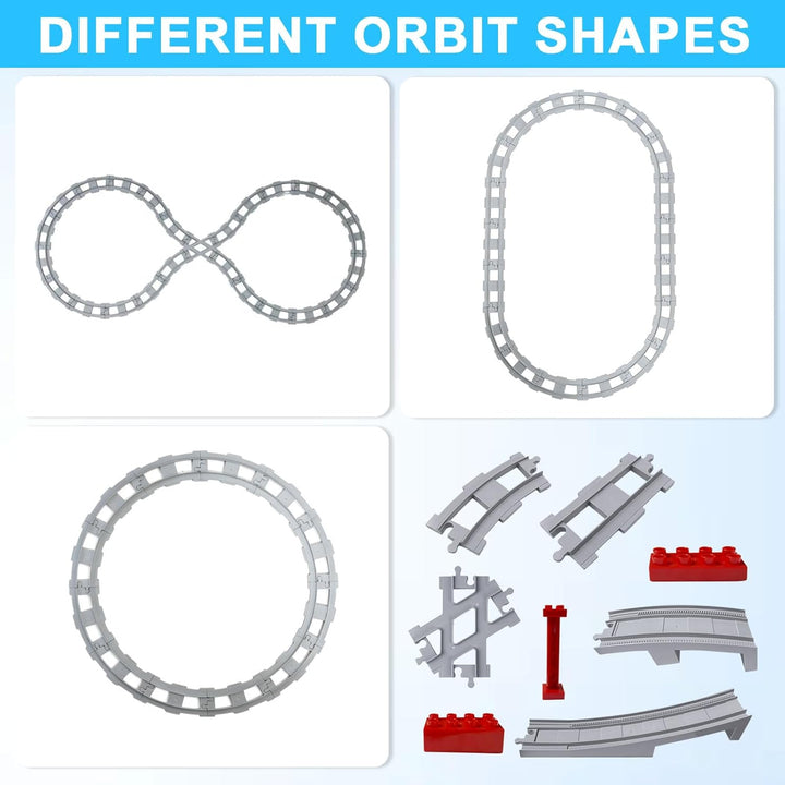 67 Stück Bausteine Zug Schienen Set, Schienen Eisenbahn Schienen Set,Kompatibel mit dem Marktführer,
