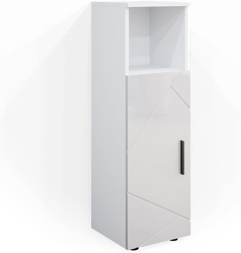 Vicco Midischrank Irma, Weiss Hochglanz, 30 x 95 cm Weiss Hochglanz Midischrank 30x95 cm, Weiss Hoch