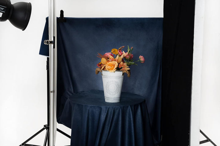 Kate 1.5x2.2m Dunkel Blau Portrait Hintergrund Mit Textur - Mikrofaser Studio Requisiten Foto Backdr