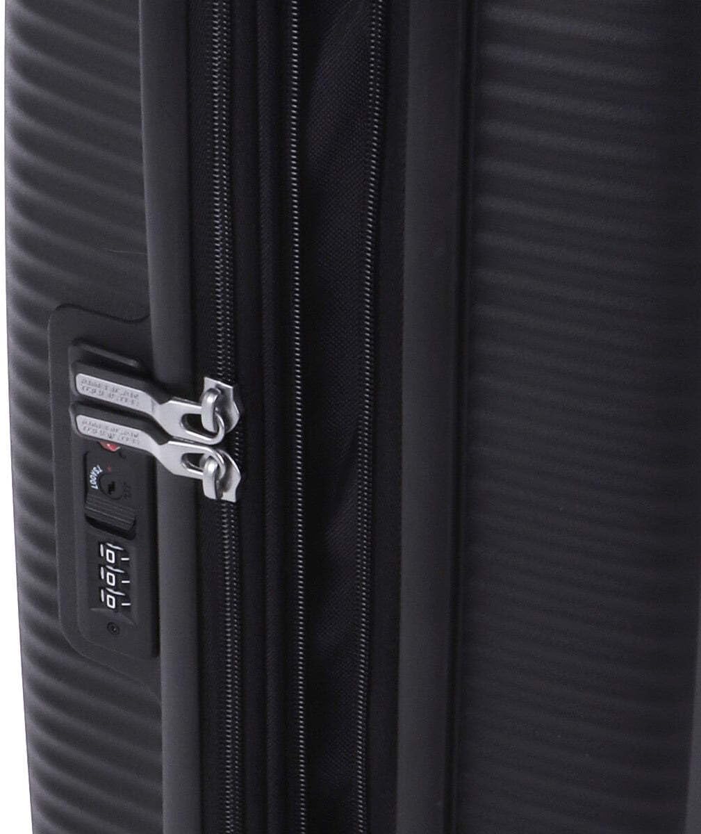 American Tourister Soundbox - Spinner S Erweiterbar Handgepäck, 55 cm, 41 L, Schwarz (Bass Black) Sc