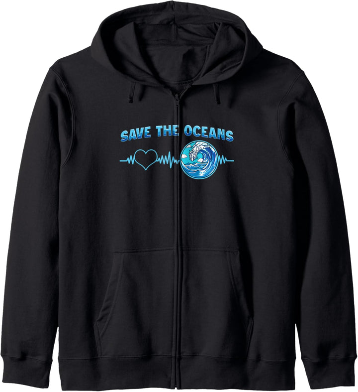 Save The Oceans - Naturschützer & Umweltschützer Statement Kapuzenjacke