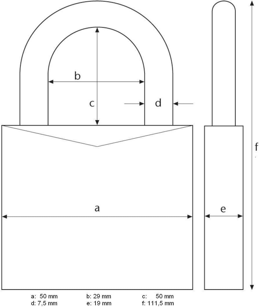 ABUS Zahlenschloss 160/50HB50 - Vorhängeschloss mit hohem Bügel und individuell einstellbarem Zahlen