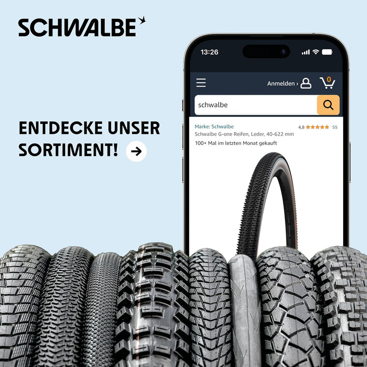 Schwalbe One Performance Rennrad Faltreifen // 28-406 (20x1,1') RaceGuard Schwarz, Schwarz