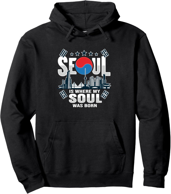 Koreanisches Kulturdesign für einen Südkoreaner aus Seoul Pullover Hoodie