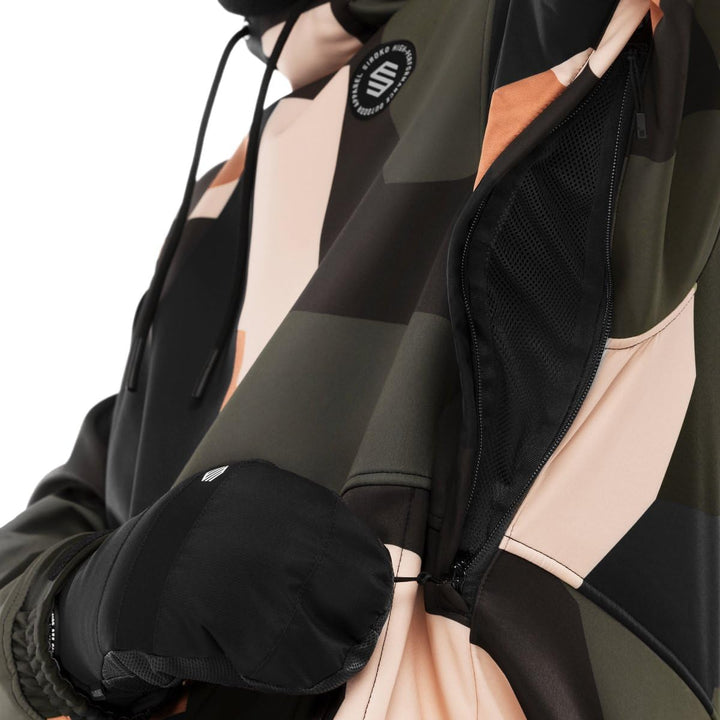 SIROKO W1 Ski- & Snowboardjacke Herren Wasserdicht Wärmeschutz Fronttasche Wintersport XXS Schwarz/B