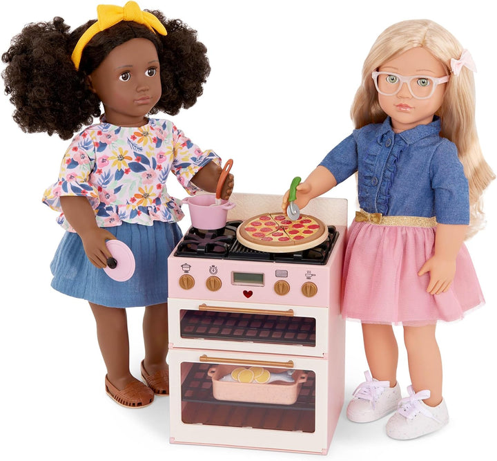 Our Generation - Make & Bake Ofen - Doppelter Backofen Kochen Spielset - Küchenspielzeug & Lebensmit