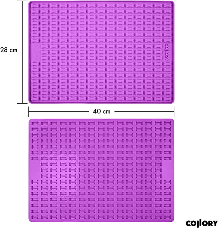 Collory® Mini Knochen (2cm) Silikon Backmatte, Backform für mini DIY Hundekekse und Leckerlis, Knoch