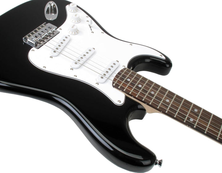 Rocktile Pro ST3-BK/RW-L Linkshänder (Lefty) E-Gitarre Black