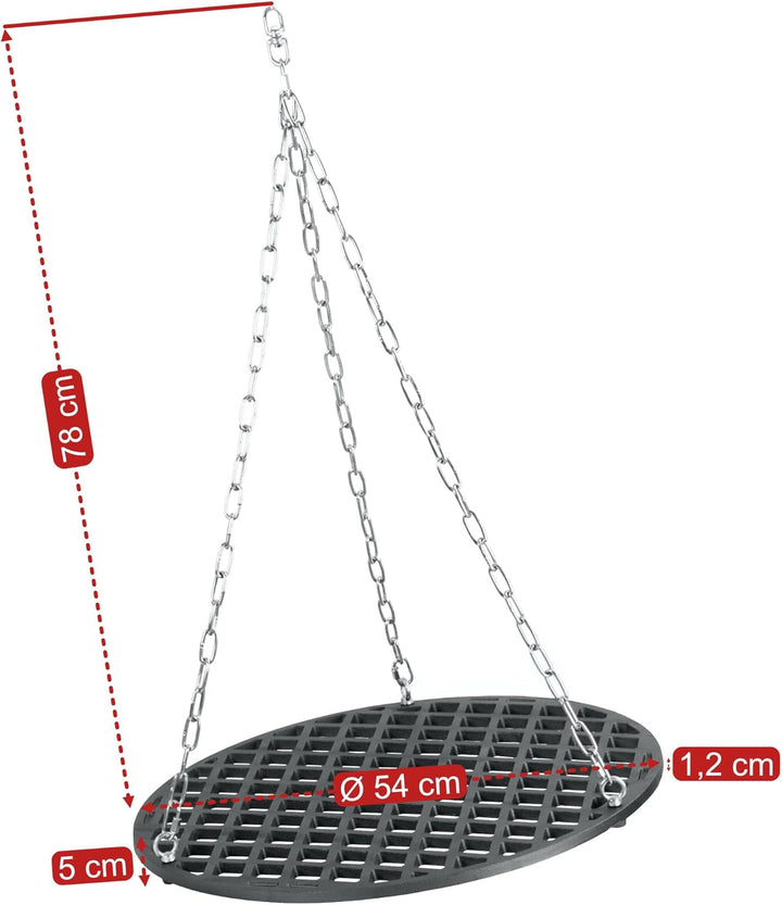 BBQ-Toro Gusseisen Grillrost rund Ø 54 cm | bereits eingebrannt - preseasoned | Outdoor Rost, Grillr
