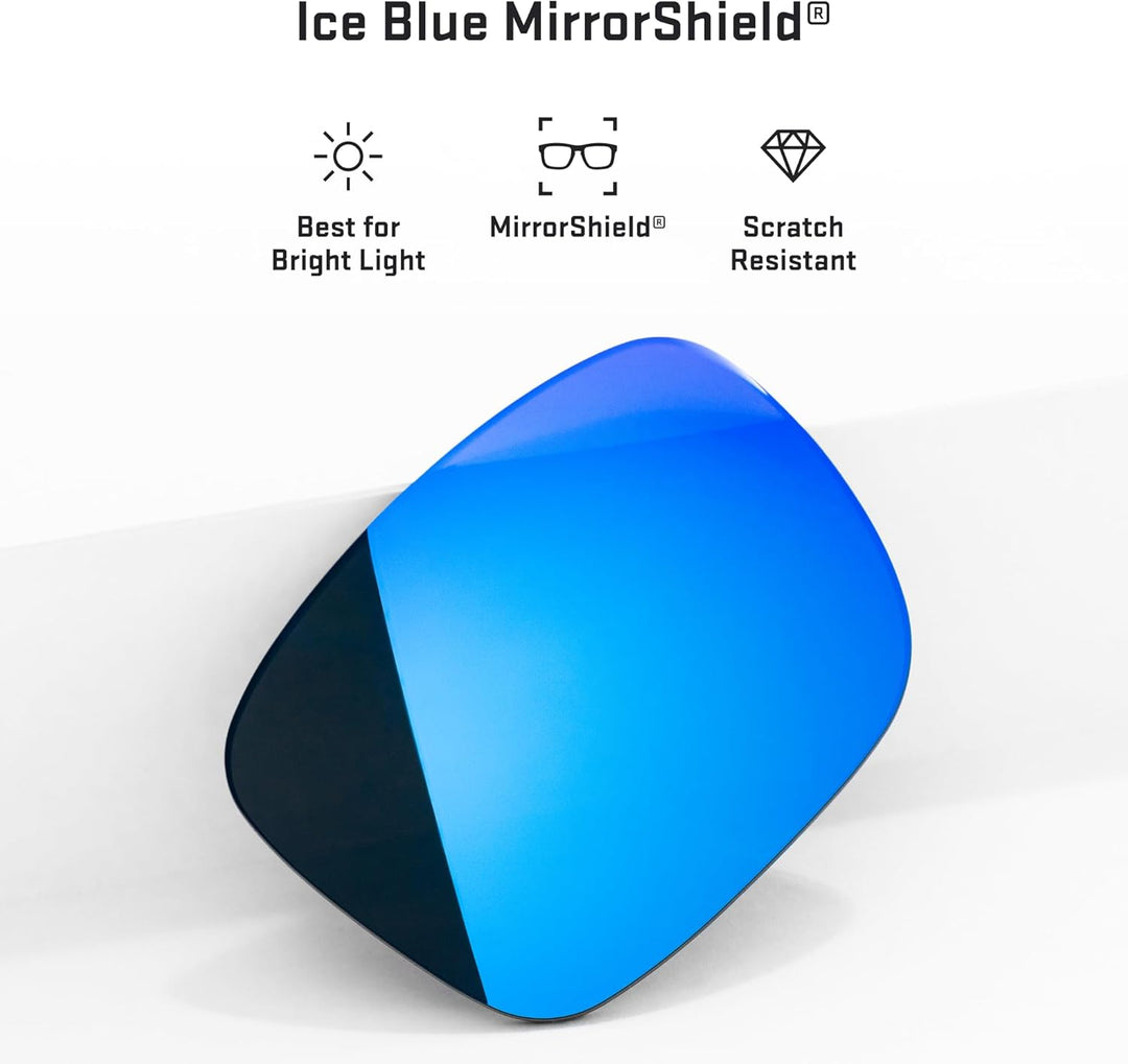 REVANT Ersatzgläser für Oakley Batwolf Sonnenbrillen Eisblau Mirrorshield - Polarisiert Elite, Eisbl