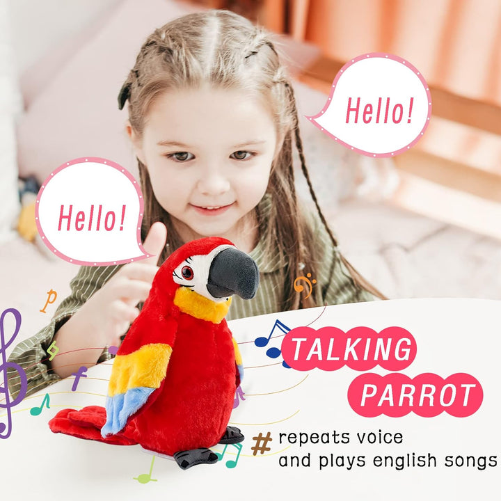 Elektrische Sprechender Papagei Spielzeug, Stimme Wiederholen und Auf Englisch Singen, Aufzeichnung