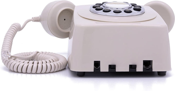 GPO 746WALL Retro Festznetztelefon mit Drucktasten zur Wandmontage mit authentischer Klingelton, Cre