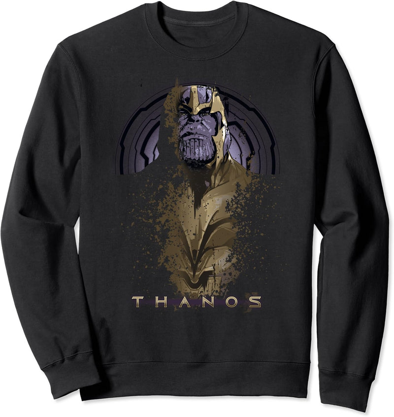 Marvel Avengers Endgame Thanos Disintegrating Portrait Logo Sweatshirt