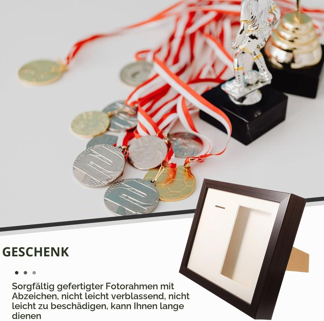 Inoomp Medaillenrahmen Aus Holz FüR Marathon Und Sport Multifunktionale Vitrine Zur PräSentation Von