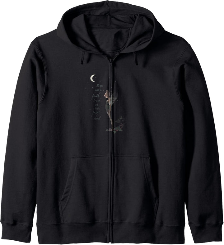 Disney Peter Pan Tinker Bell Moon Quote Art Kapuzenjacke