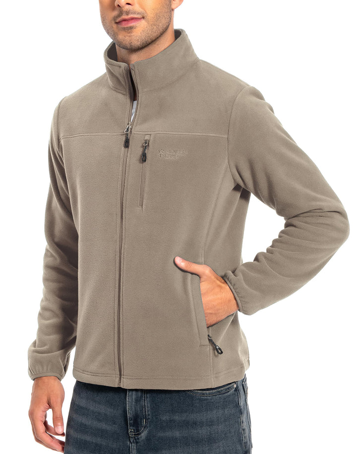 Pioneer Camp Herren Fleecejacke Full Zip Outdoor Polar Leicht Winddicht Jacke mit Reissverschluss M