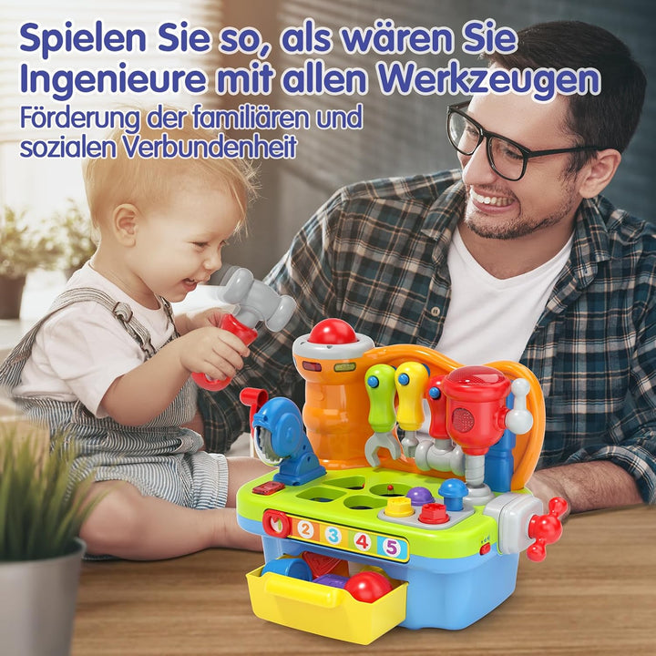 Werkbank Kinder Spielzeug ab 1 Jahr Junge, Kinder Geschenk 1 Jahr Junge Kinderspielzeug ab 1 Jahre B