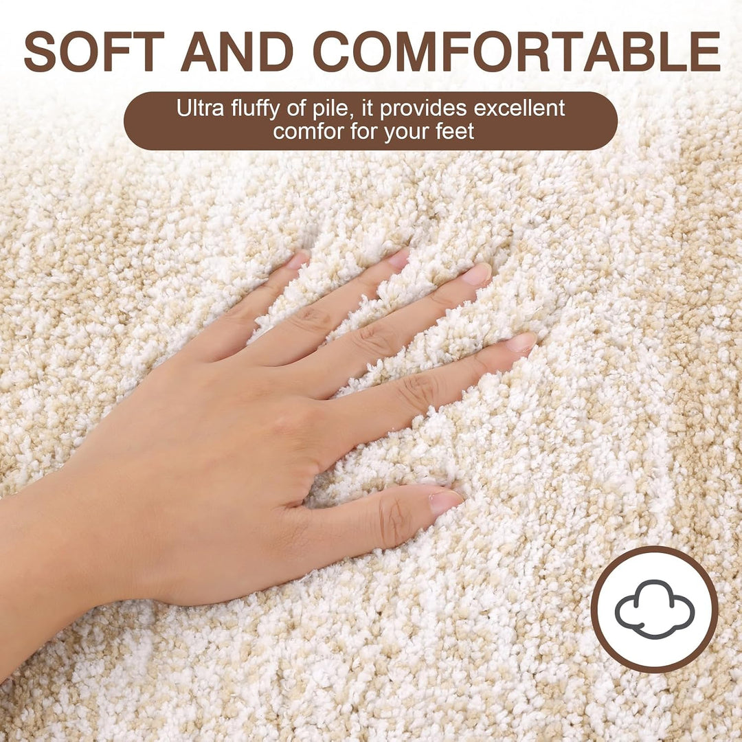 Enyhom Badteppich Set 2 Teilig Weich Hochflor Duschteppich Badematte Toilettenmatte Maschinenwaschba