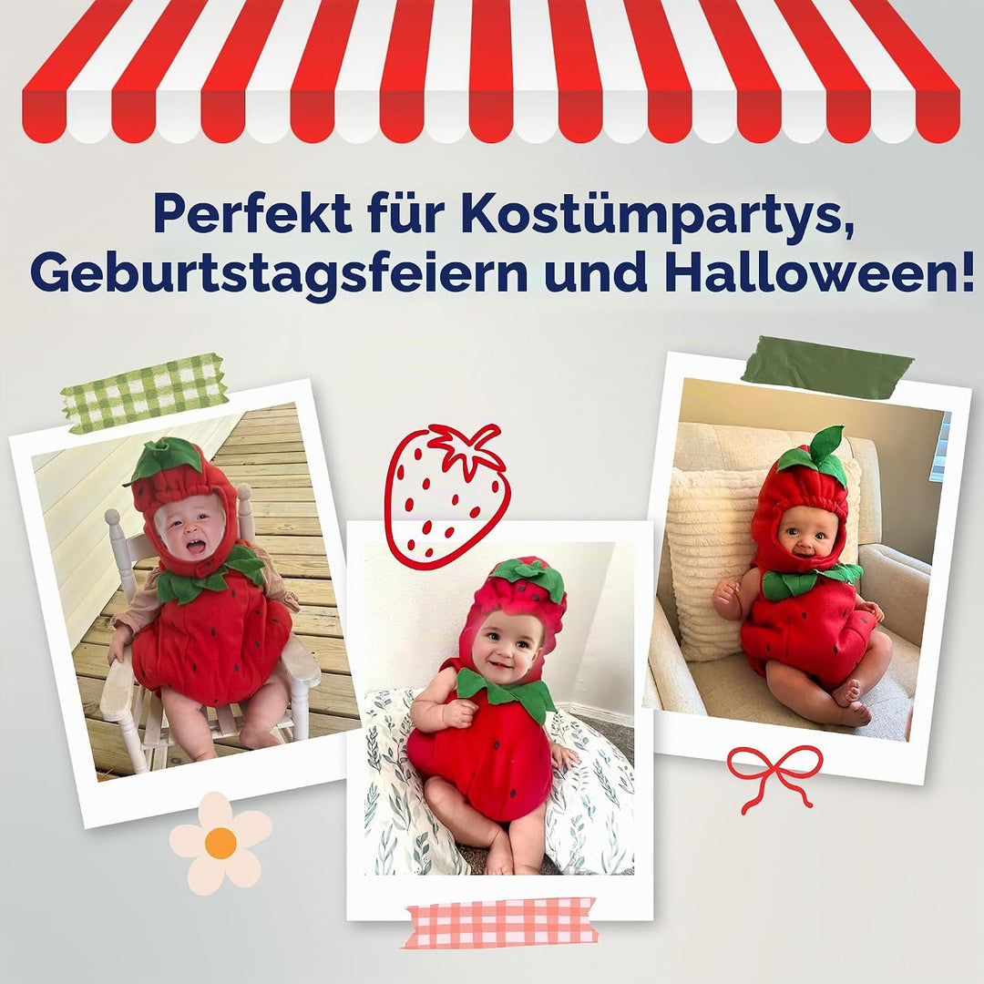 Dress Up America Süsses Baby-Erdbeer-Kostüm 6-12 Monate (Gewicht: 7-95 kg Höhe: 61-71 cm), 6-12 Mona