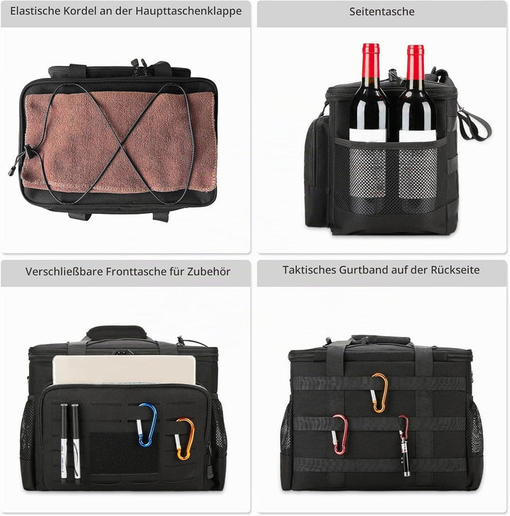 HSHRISH Taktische Kühltasche 20L/30L, Kühlbox faltbar Lunchtasche Herren - wasserdichte und auslaufs