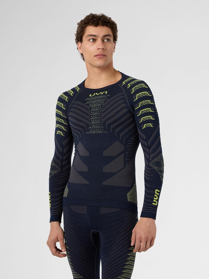 UYN Resilyon Thermoshirt Herren, Hohe Kompression, Biofaser Natex, Muskelunterstützung, Atmungsaktiv