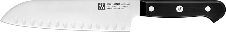 ZWILLING Santokumesser mit Kullen, asiatische Klingenform, Klingenlänge 18 cm 31 x 7 x 3 cm Schwarz
