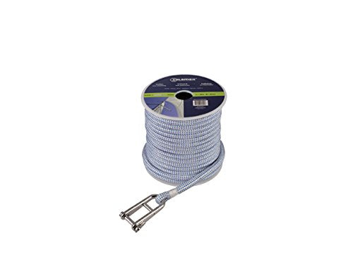 Talamex Grosssegelfall mit D-Schäkel Ø 10 mm x 33 m Blau/Weiss
