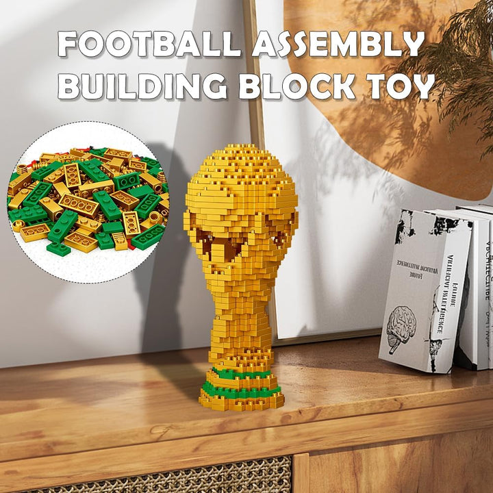Fussball Bausteine Set 500 Teile, 3D Miniatur Fussball Bildungsspielzeug, Micro Fussball Bausteine D