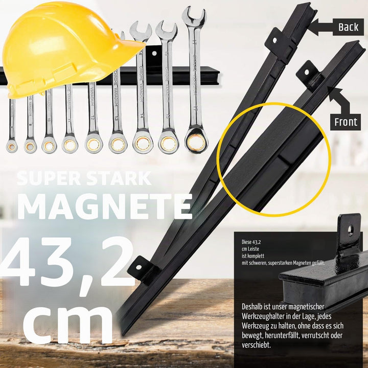 HMmagnets 43 cm Schwerlast-werkzeughalter (Verbesserte Version) - Starke Zugkraft für Handwerkzeuge