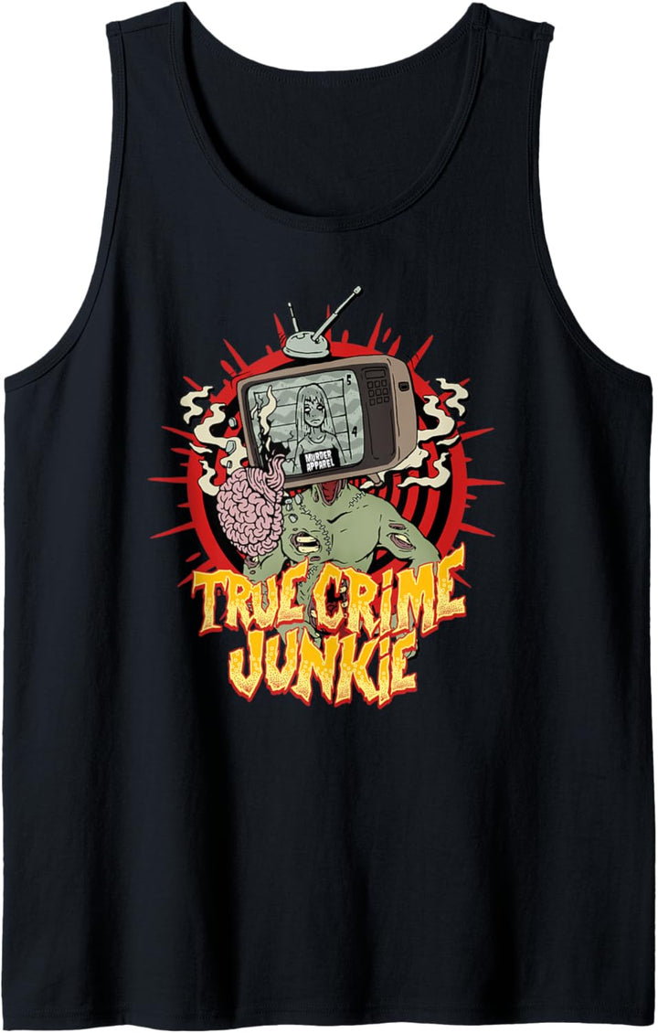 True Crime Junkie Serial Killer Mugshot Vintage Tank Top