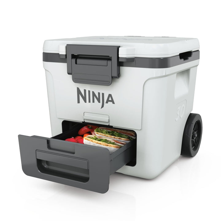 Ninja FrostVault Kühlbox mit Rollen und Isolierung, integrierter Dry Zone Schublade für Lagerung bei