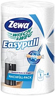 Zewa Wisch und Weg Easypull Nachfüllrolle für mobilen Papierspender, saugstarke und reissfeste Wisch