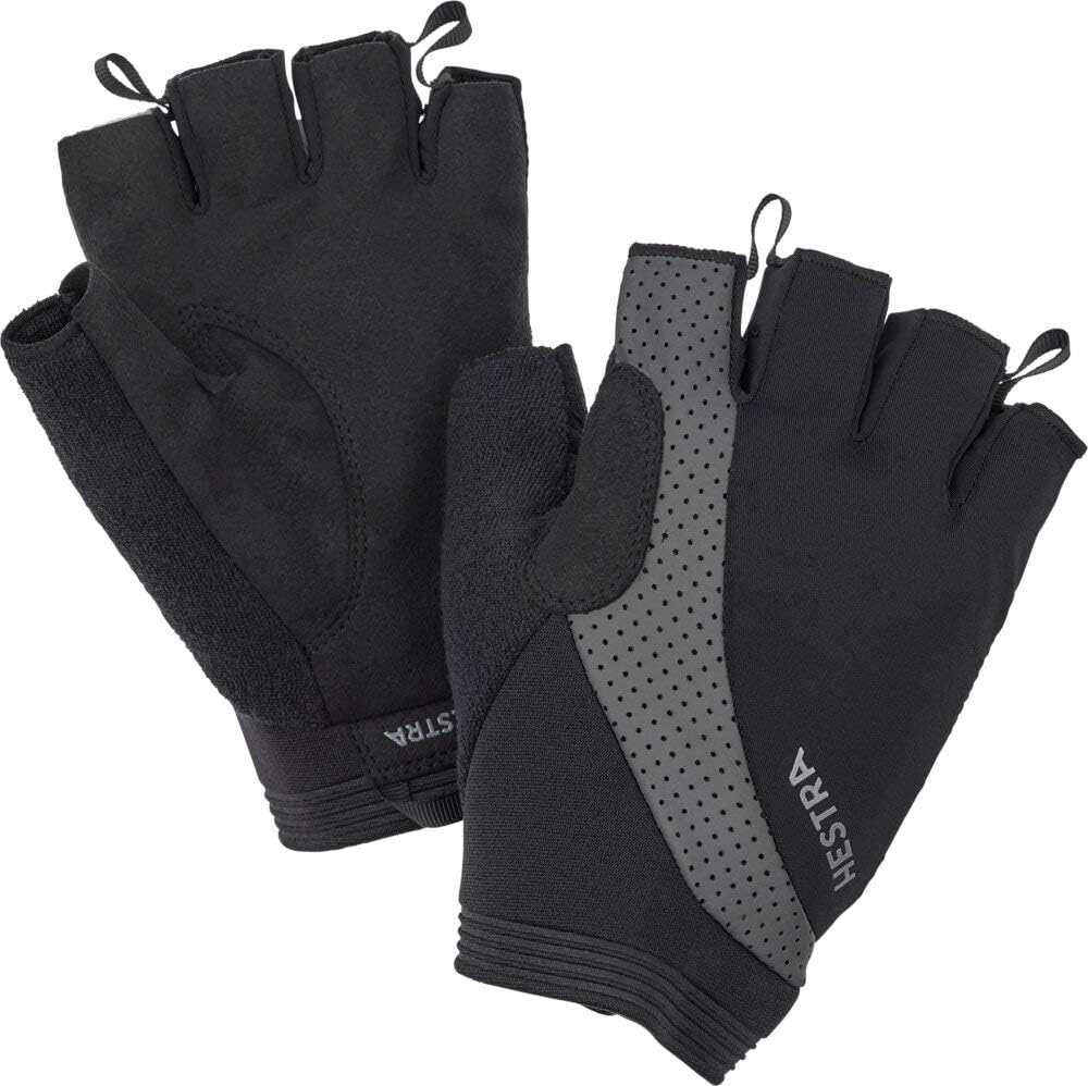 Hestra Apex Fahrradhandschuhe, reflektierend, kurz, 5 Finger Schwarz 6, Schwarz 6
