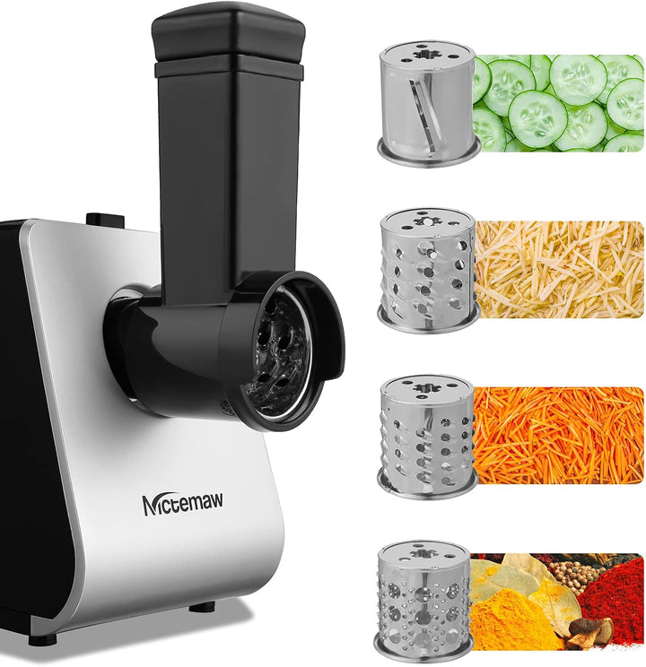 Fleischwolf Elektrisch,2000W Multi Küchenmaschine Wurstmaschine mit 3 Lochscheiben, 4 Kegel-Klingen,