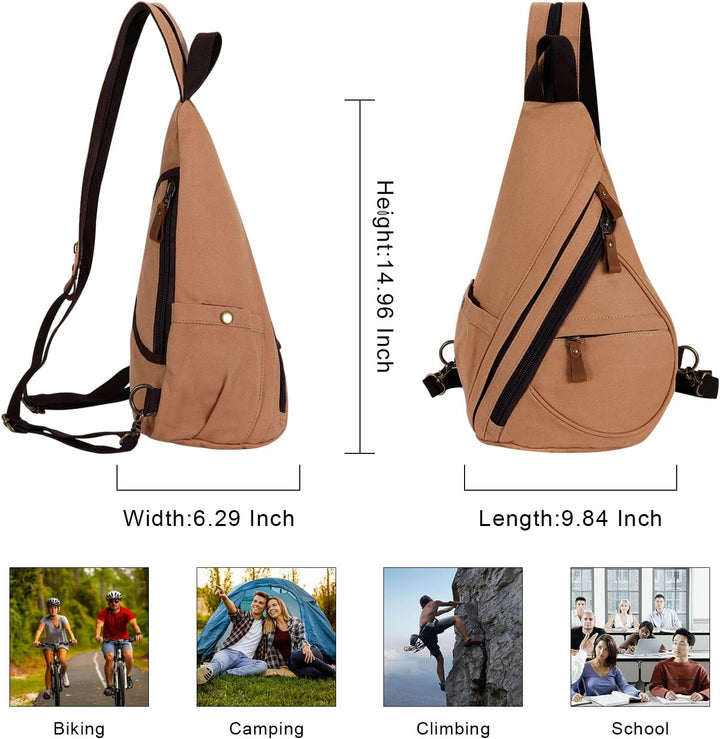 HAWEE Unisex Umhängetasche Crossbody Rucksack Damen Schultertasche Leichte Brusttasche Herren schult
