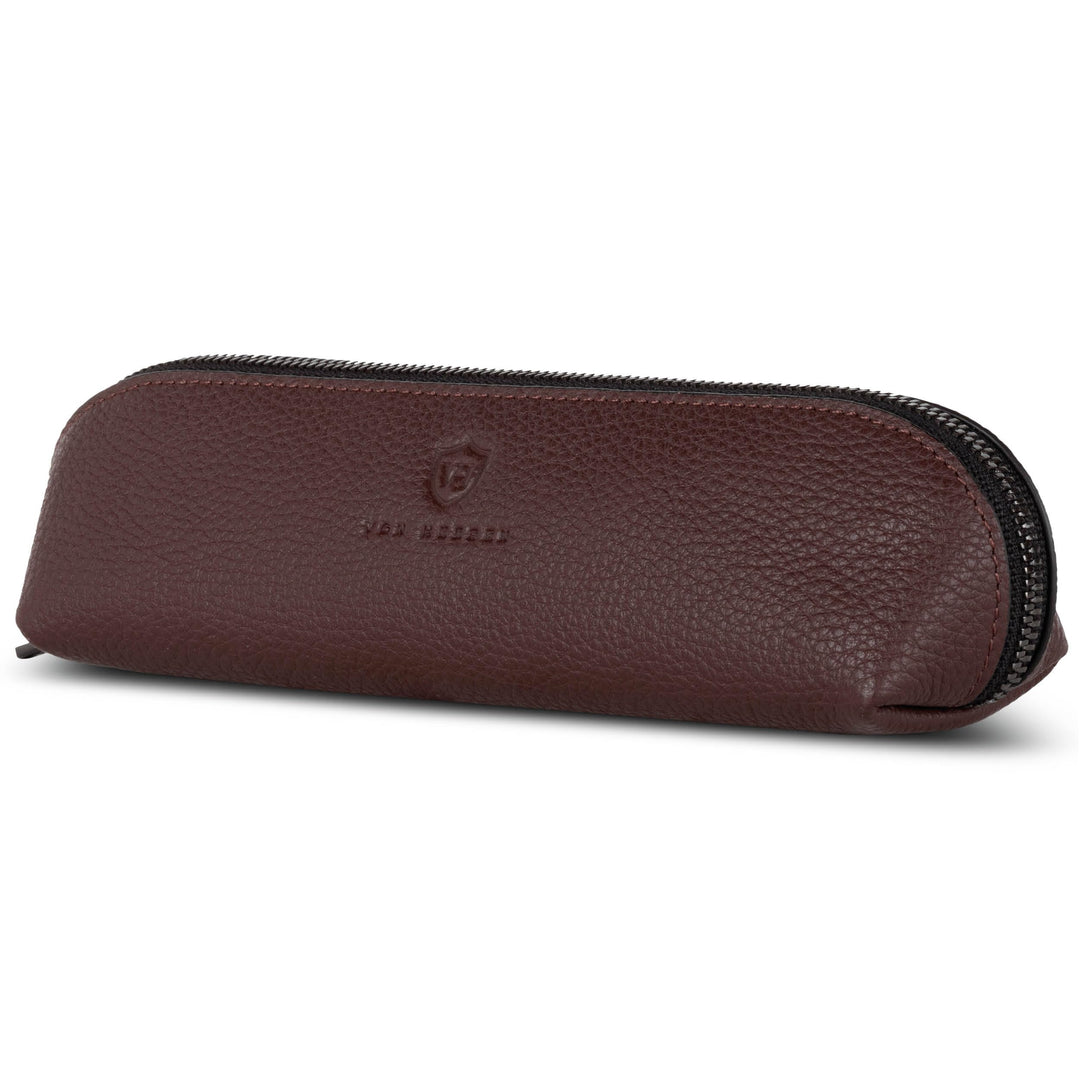 VON HEESEN® Echtleder Federmäppchen Leder Federmappe Etui für Stifte Mäppchen Schule Federtasche Uni