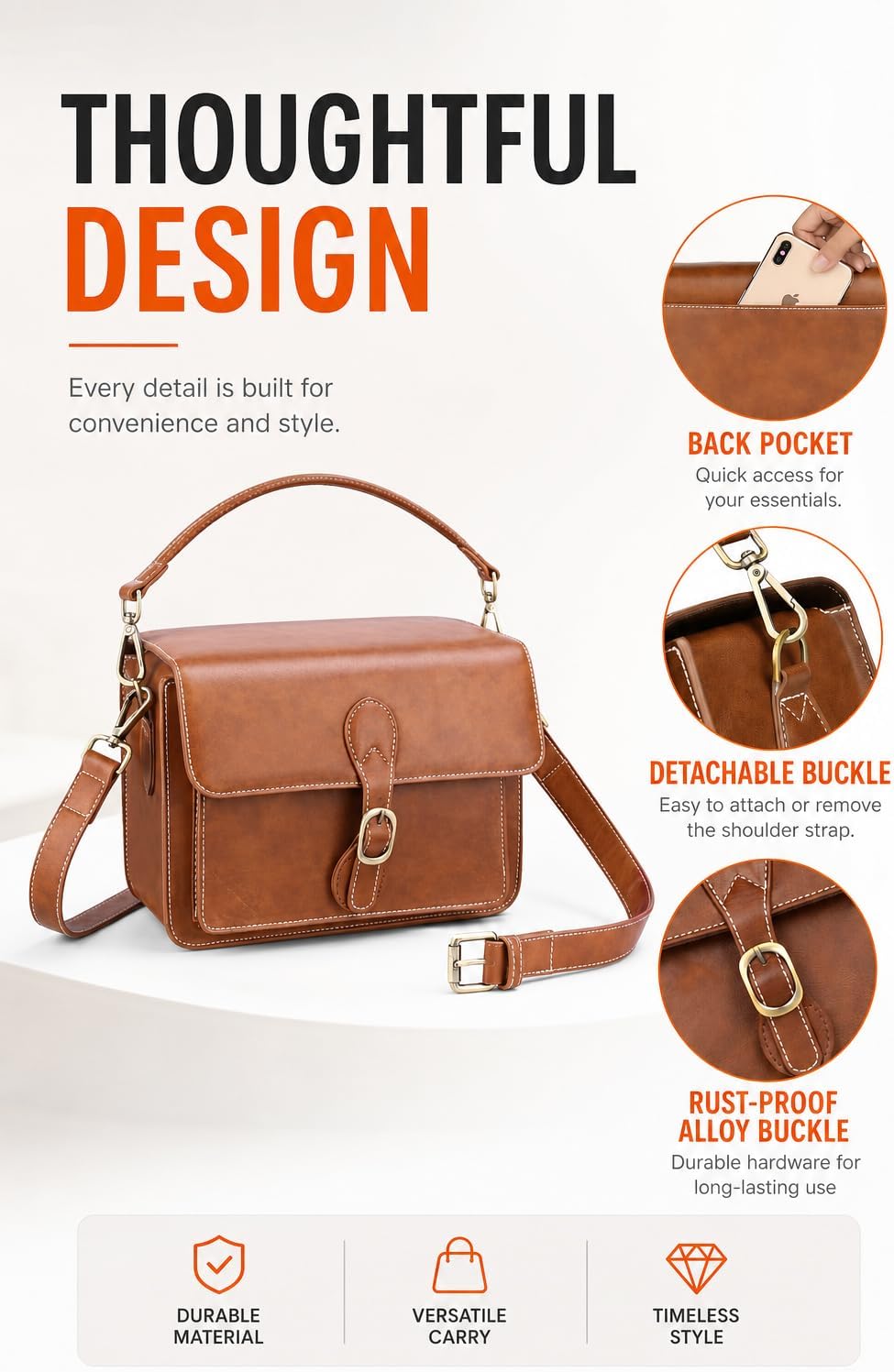 Cwatcun Kameratasche Kamera Umhängetasche Kompaktkamera Tasche Wasserdicht Retro Kompatibel für Cano
