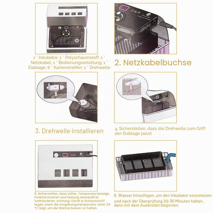MUALROUS Brutmaschine Vollautomatisch 12 Arten Von Eierbrutschrank digitales Brutmaschine Mit Temper