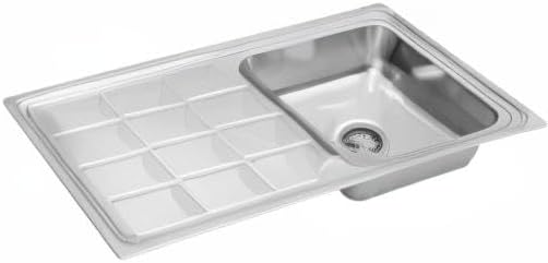 Omeere 100Lx46B,gross, Einbauspüle Edelstahl 304 Materialdicke 0,8 mm, Spülbecken Spüle Küchenspüle