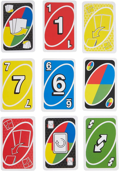 Mattel Games UNO Triple Play, Uno Kartenspiel für die Familie, mit Licht und Soundeffekten, Perfekt