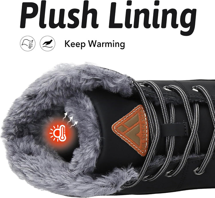 Mishansha Winterschuhe Herren Stiefel Warm Gefüttert Winterstiefel Damen Wasserdicht Outdoor Schnees