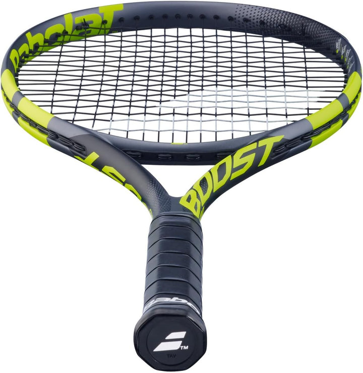 Babolat Boost Aero Strung Tennisschläger Graugrün/Gelb 4 1/4" Grip, 4 1/4" Grip