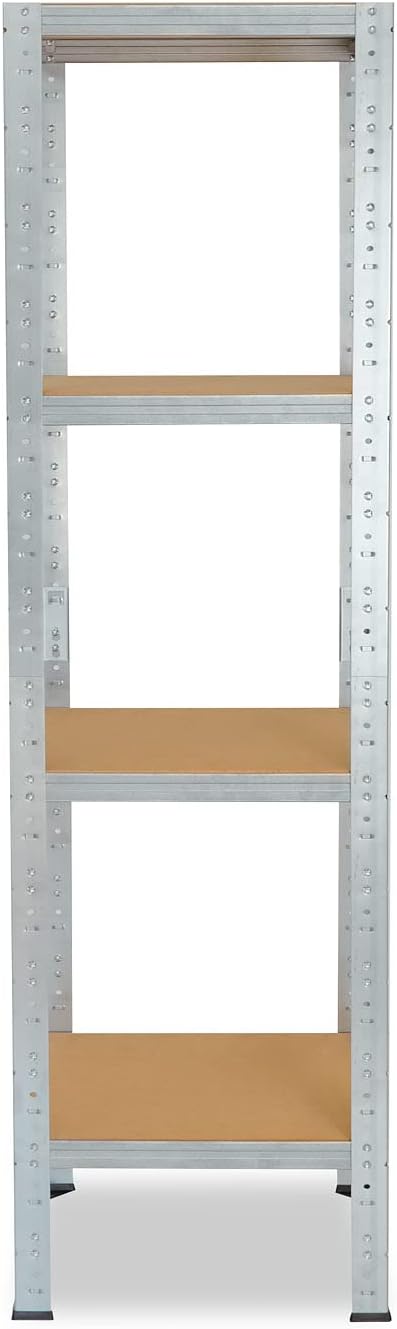 shelfplaza® 155x23x23cm Home Schwerlastregal verzinkt/Metallregal mit 4 Böden/Kellerregal Metall, Ga