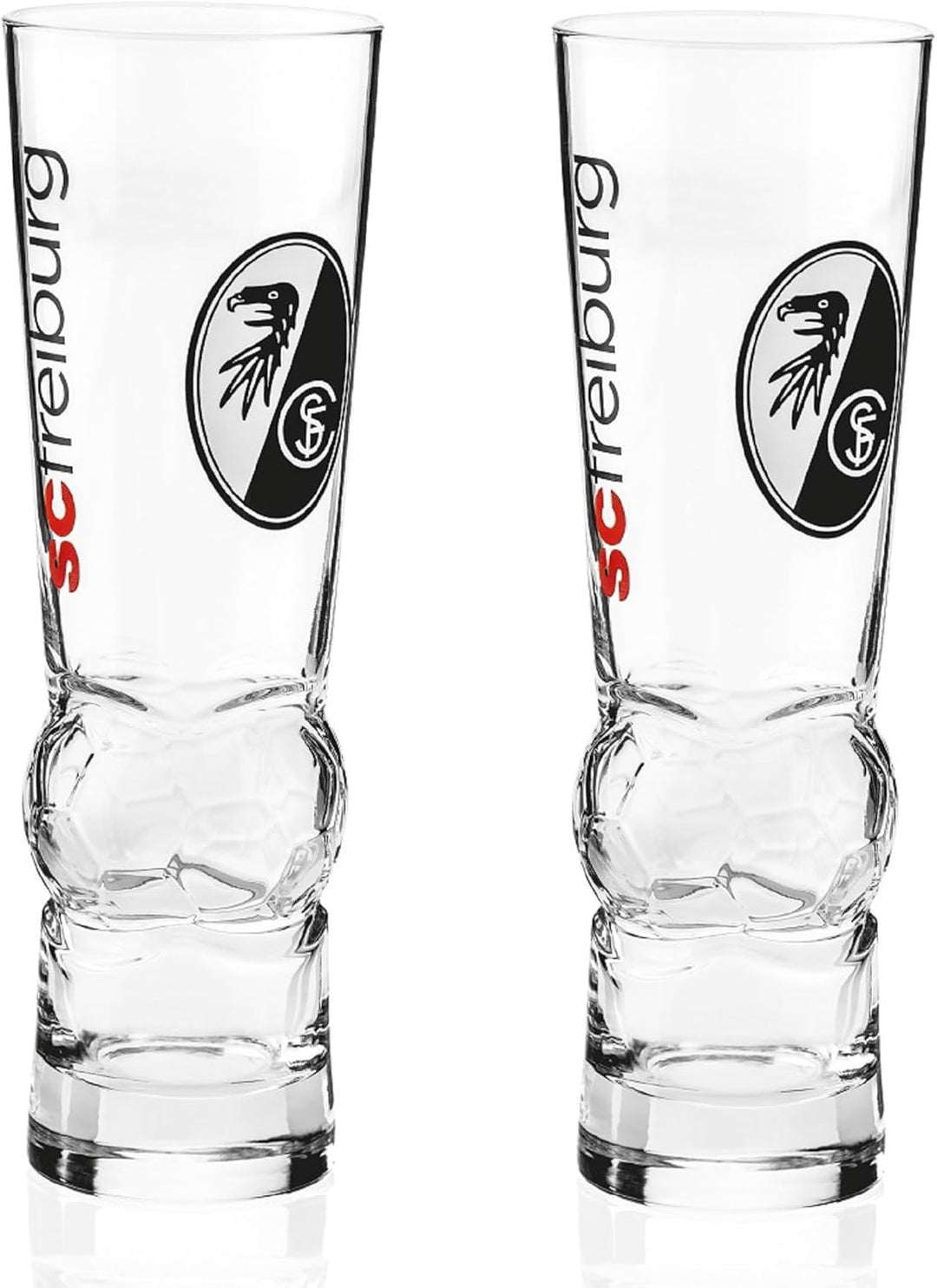 SC Freiburg Fussballglas 2er Set | Glas | 0,3l Bierglas | SCF - Plus Lesezeichen Wir lieben Fussball