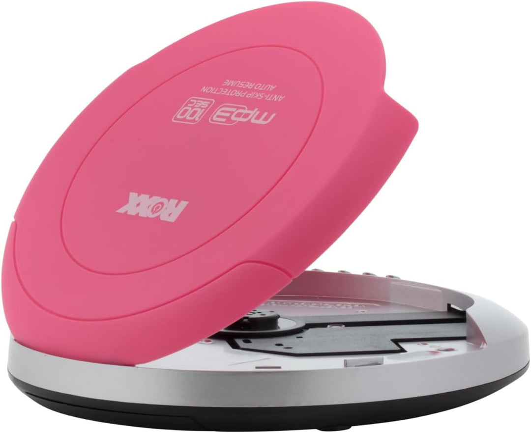ROXX PCD 501 Tragbarer MP3-CD-Player mit Anti-Schock | LCD-Display, Wiederholfunktion, Stereokopfhör